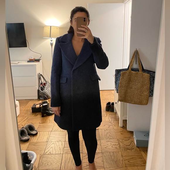 Ombré navy wool coat - Picture 3 of 13